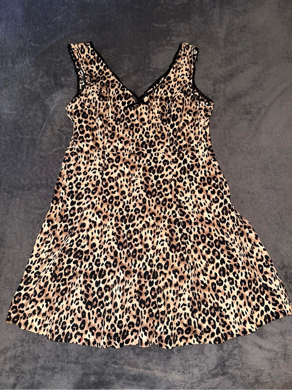 Sourpuss Leopard Print Tank Dress - Tan & Black